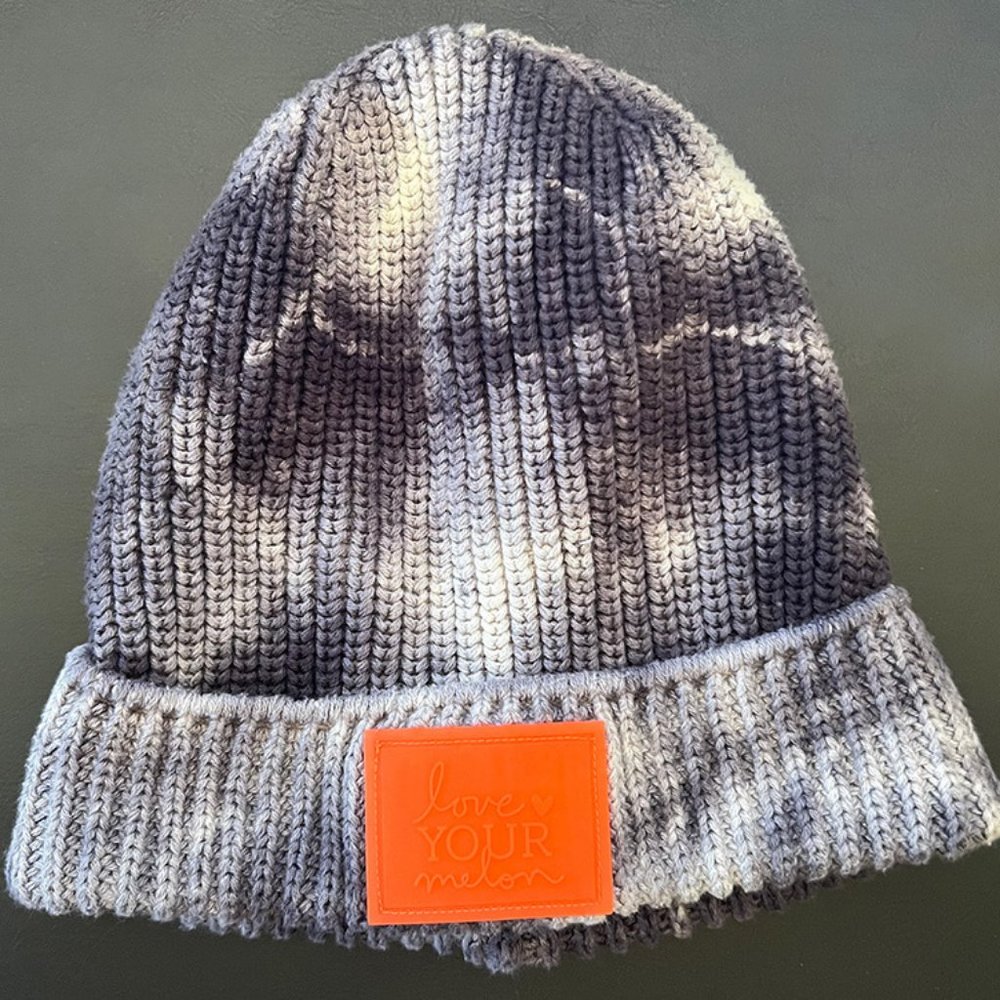 Love Your Melon Navy Tie Dye Lightweight Cuffed Beanie